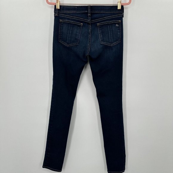 Rag & Bone Blue Skinny Bedford Stretchy Jeans MidRise Style W1502K089BED Size 27 - Picture 5 of 8